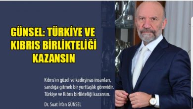 Photo of Suat Gunsel shows his support for Ersin Tatar in the second round of the elections